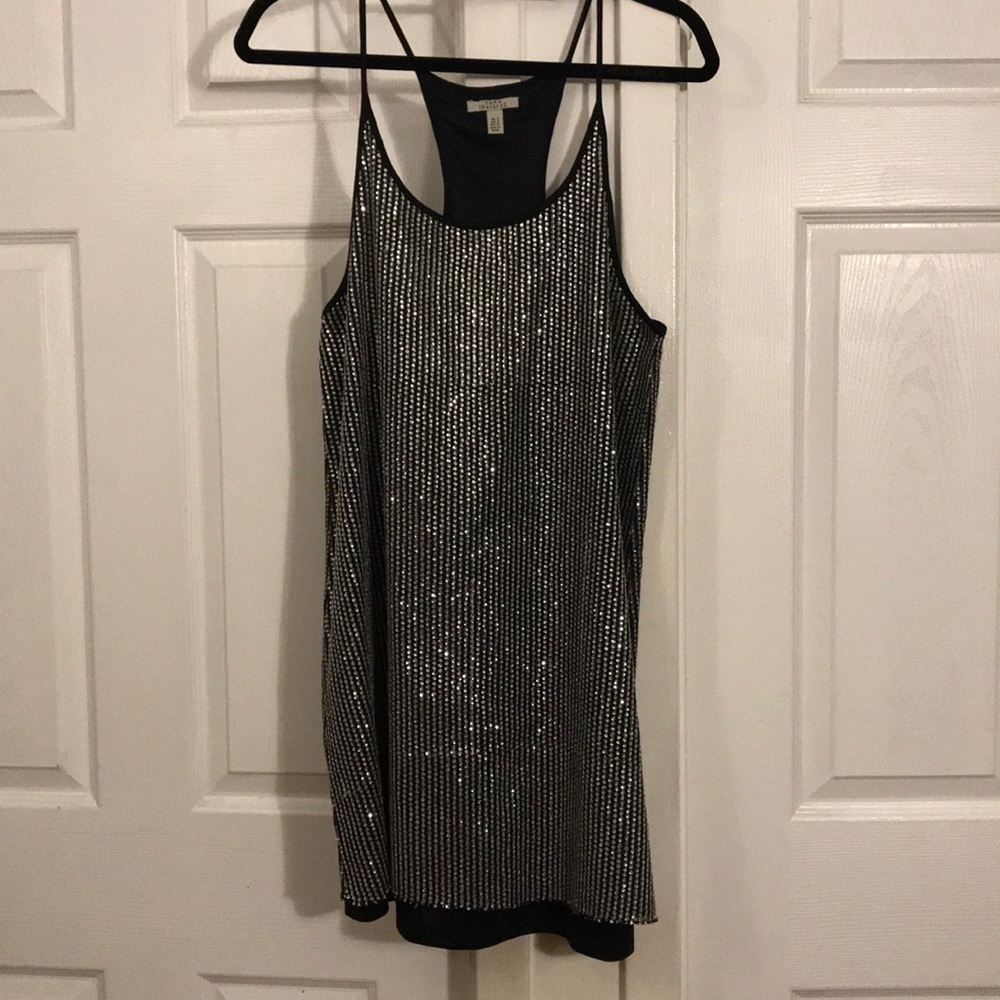 Zara TRF Sequin w. Metallic Thread Sparkling Dress